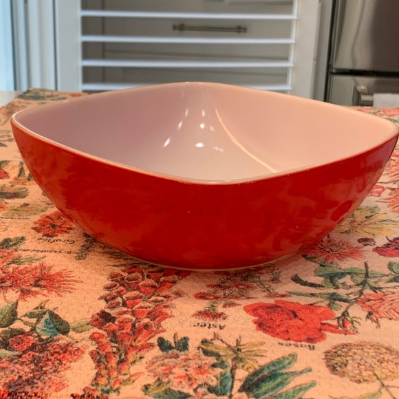 Vintage Pyrex 1950s Red Square Hostess Dish 1.5 Qt - Picture 8 of 15